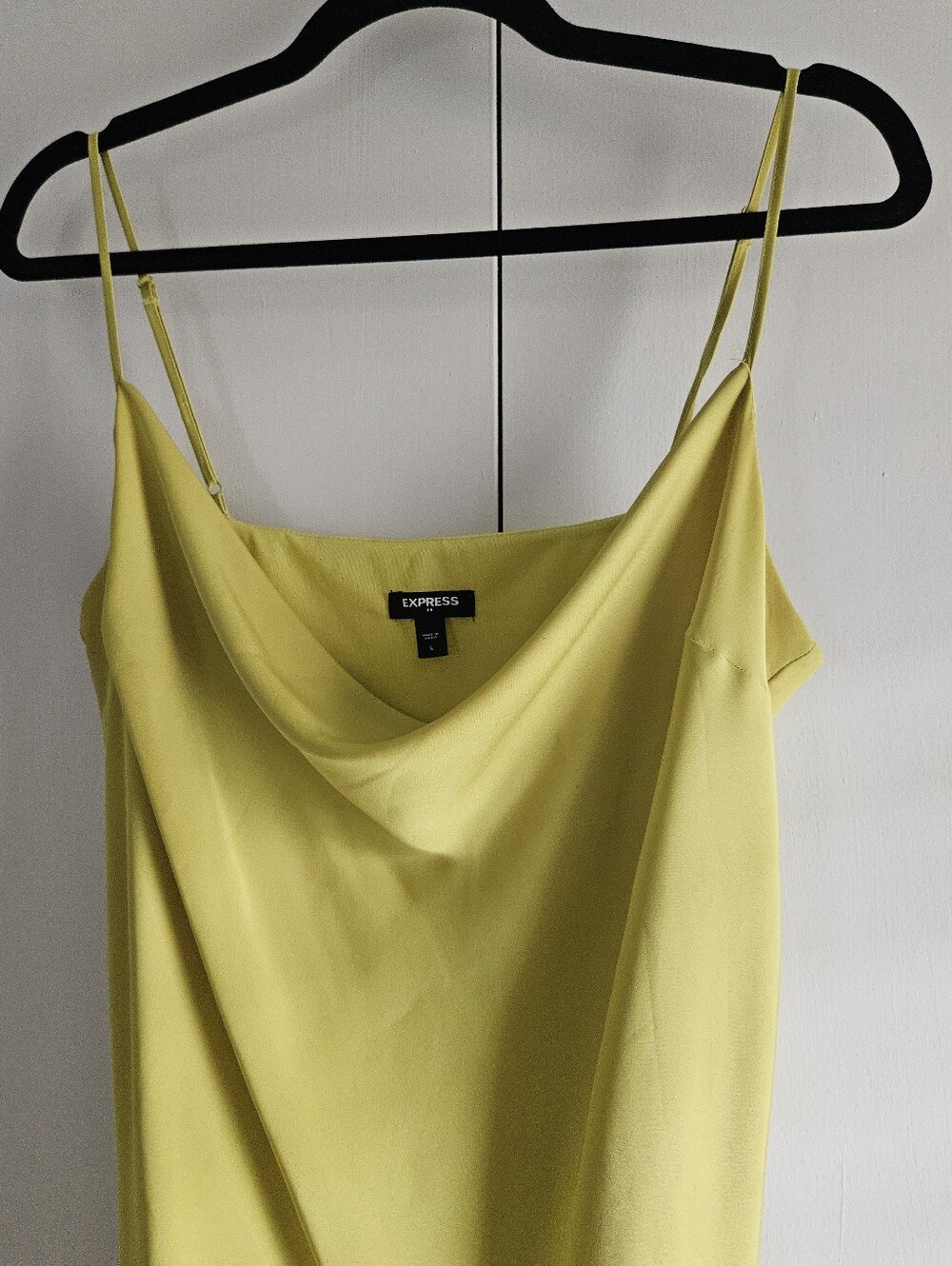 Express Lemon Yellow Satin Maxi Dress - Picture 5 of 6